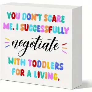 Daycare Provider Thank You Gift, Childcare Babysitter Childminder Appreciation Gift, Kindergarten Preschool DayCare Teacher Gifts for Teacher's Day Christmas Birthday, You Don't Scare Me 5x5 inch