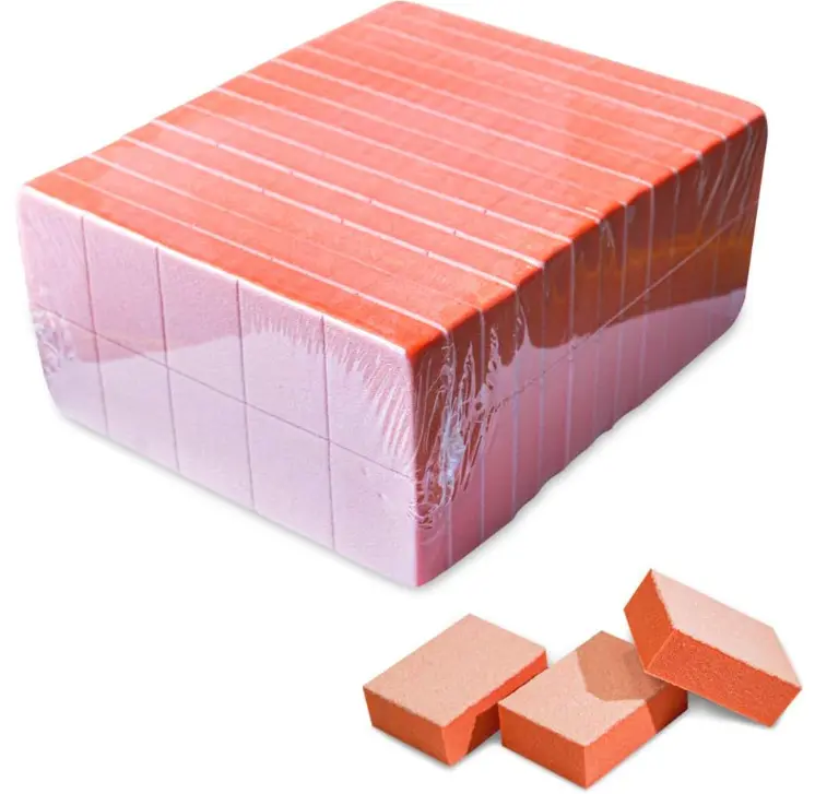 Karlash Nail Mini Orange Buffer Block File 80/100 Grit 2 Sided (130 Count)
