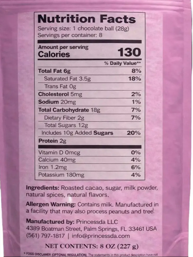 Princessda LLC Boule chocolate balls-200g