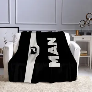 Truck Logo Flannel Blanket - Buttery Soft Breathable Fabric Throw Blanket for Girly Bedroom Decor, Sofa Use, Home Comfort, Buttery Soft Blankets, Breathable Fabric Blankets