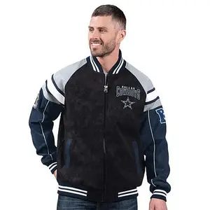 Football Fan Shop Officially Licensed NFL Dallas Cowboys Faux Suede Jacket by Glll Football Fan Shop Officially Licensed NFL Dallas Cowboys Faux Suede Jacket by Glll