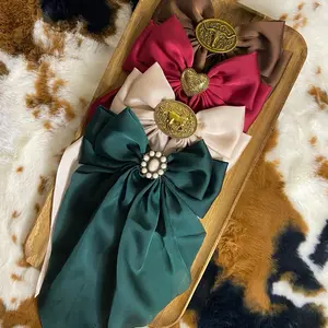 Western Coquette Hair Bow - Elegant Design with Colorful Bows, Perfect for Any Occasion, Versatile Accessory for Stylish Hair Style Hairsyle Hairpiece Decoration