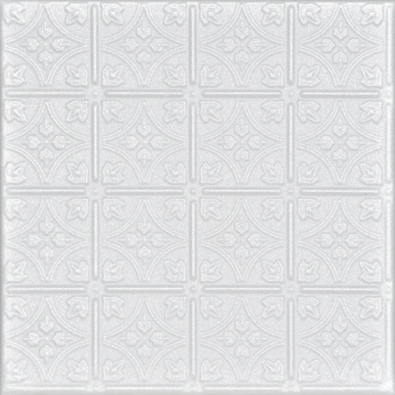 A La Maison Ceilings Emma's Flowers 20in x 20in Polystyrene Glue-up Tile Set - #R125, Pack of 8 (21.6 sqft) with Tile Adhesive for Interior Residential & Commercial Spaces, Elegant Decor, Ceiling Tiles Set
