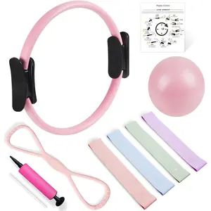 Pilates Kit, Pilates Essentials Kit for Women, 15" Pilates Ring and Ball Set