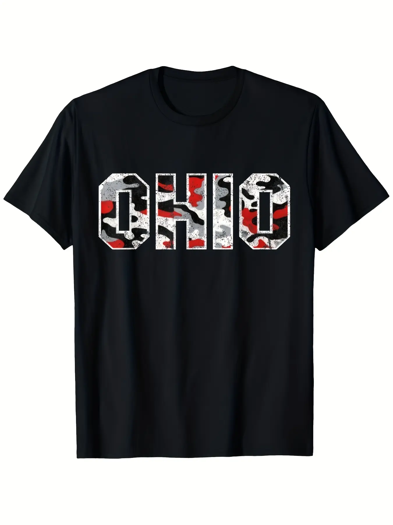 Unisex 'OHIO' Graphic T-Shirt from Ohio State - Vi unisex soft cotton short sleeve t shirt, vintage graphic casual tee for men women teens, perfect birthday holiday gift for camping travel gym daily street  wear