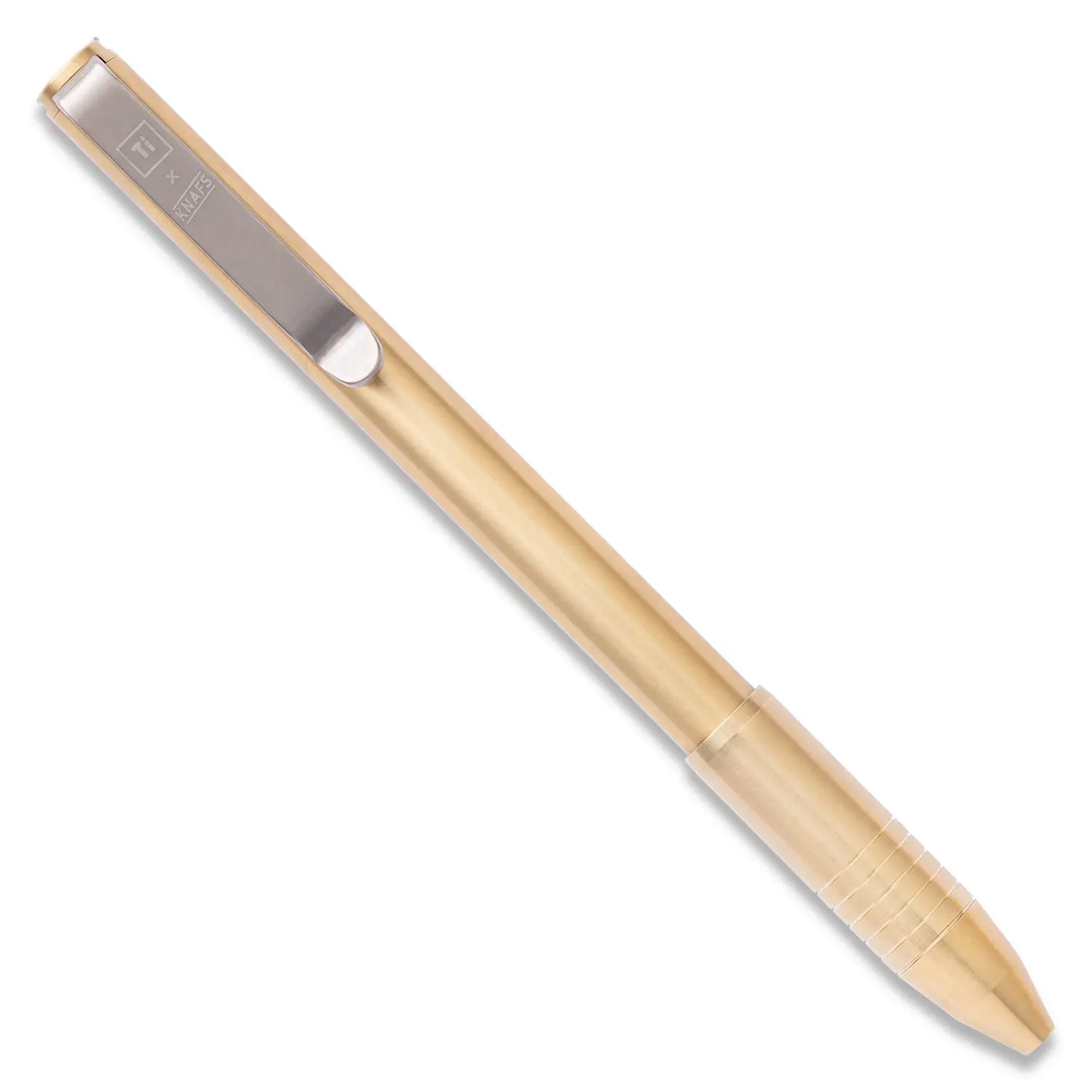 Sancho Pen - Brass - Big Idea Design x Knafs - EDC Pen with Hidden Tweezers & Toothpick - Premium Collab Pen