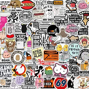 130 Pcs Funny Stickers for Adults Dirty Humor, Water Bottles Waterproof Cool Stickers for Laptop, Bumper, Phone, Hard Hats, Sarcastic, Scrapbooking,Vinyl Decals Hilarious Gift
