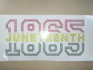 Juneteenth Rhinestone Blinged Transfers