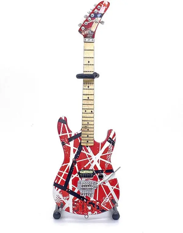 Eddie Van Halen - EVH - Eddie Van Halen - 5150 Red White & Black Mini Guitar Replica Collectible  [COLLECTIBLES] figurine/statue, Collectible