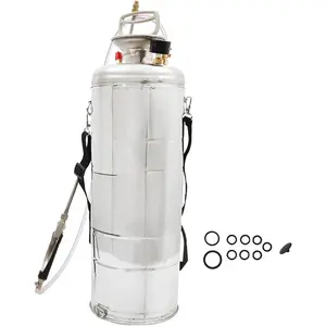 Hand Pump Sprayer Stainless Steel Sprayer for Indoor and Outdoor 3 Gallon Sprayer 20 in Wand 3.3 FT Hose