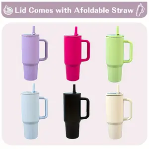 1pc Foldable Straw Stainless Steel Insulated Tumbler, 304 Stainless Steel, Keeps Cold for 24 Hours, Keeps Hot for 12 Hours, Suitable As A Gift for Family And Friends. Great for Outdoor Camping, Kitchen Accessories, Local Warehouse, Fathers Day Gift