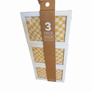 3 Pack 4X6 White Photo Frames