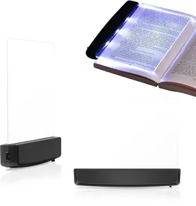 Portable Bookmark Light,Flat Light for Reading in Bed at Night Clear LED Book Full Page Light Illuminator Panel Plate Lamp Board Wireless, Multifunctional Eye Care Light
