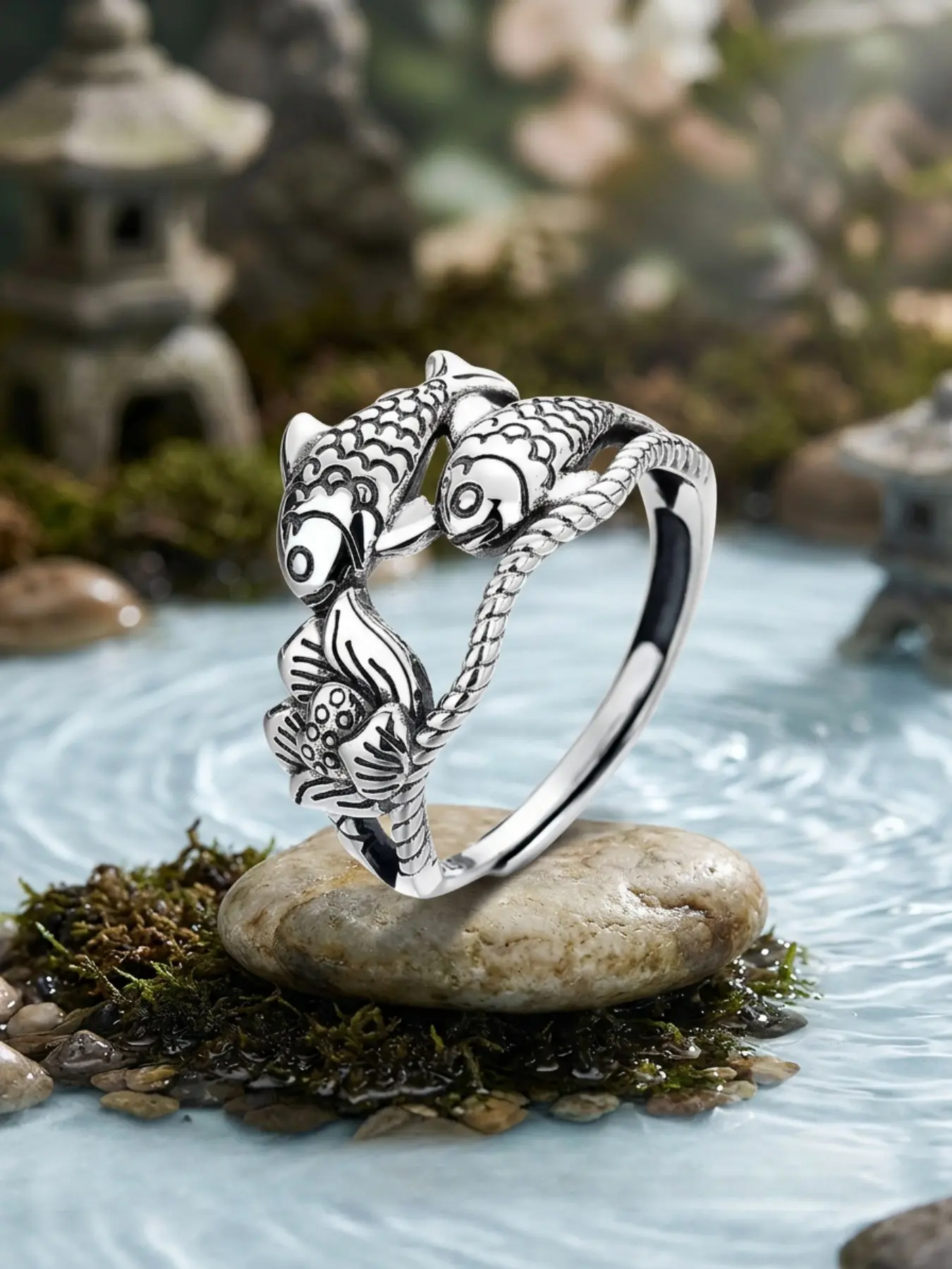 Vintage Pisces Ring - Brings good luck and wealth, Beautiful Rings, adjustable opening, Jewelry Open Ring