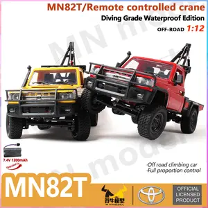 MN82T 1:12 Scale Toyota LC79 RC Crawler Truck with Crane - 4WD 2.4G Remote Control Rock Crawler, Full Function Recovery Tow Truck, RTR Off-Road Vehicle for Adults & Hobbyists