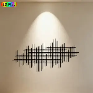 1pc Grid Metal Wall Art, Modern Grid Statue Mural, Ideal Gift for New Year, Easter, Modern Decor Enthusiasts, Powder-Coated Metal Wall Decor Wall Sculptures, Perfect for Living Room Wall & Garden Fence Modern Design Enthusiasts