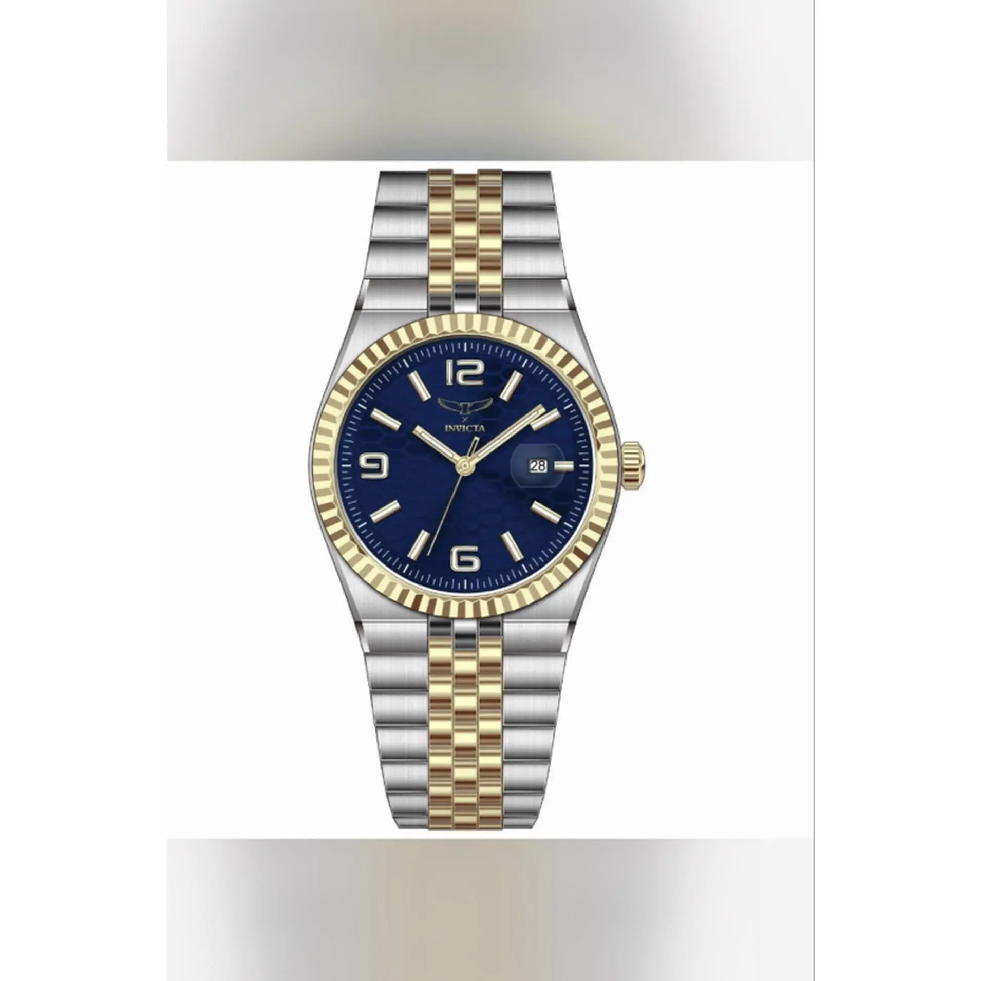 Invicta 69863 Men's Watch with Blue Dial and Gold-Tone Bezel