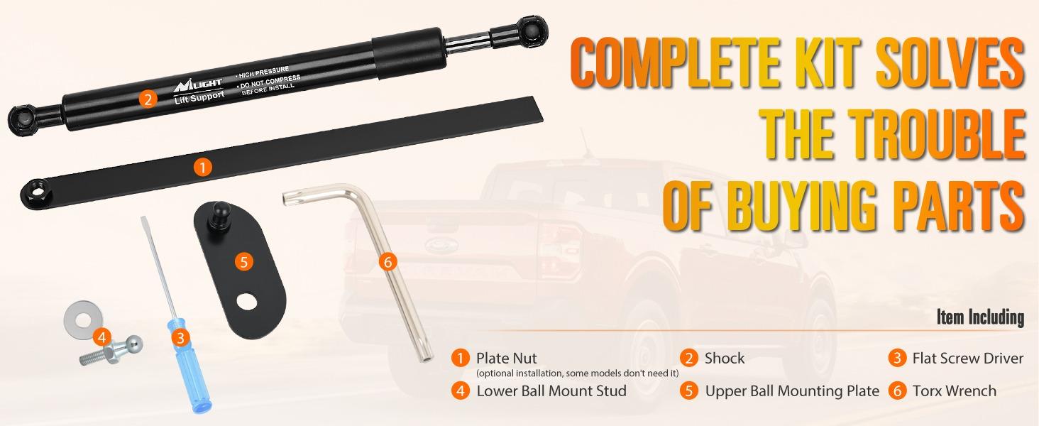 Nilight Pickup Tailgate Assist Shock for 06-08 Lincoln Mark & 04-14 Ford F150, Truck Tail Gate Lift Assist Tailgate Shock Damper fit for Lincoln Mark LTS 2006-2008, Ford F-150 2004-2014