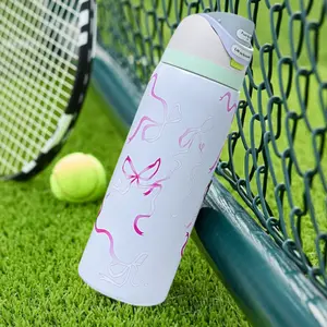 red butterfly Water bottle 32oz, 945ML, freesip,with straw,heat preservation time more than 24 hours, cold and hot water can be insulated, can make coffee, frozen drinks, , exquisite workmanship, suitable for camping, work, indoor and Outdoor use.