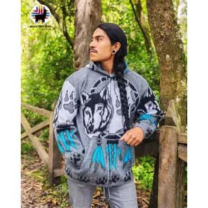 Wolf & Dreamcatcher III Alpaca Jacket