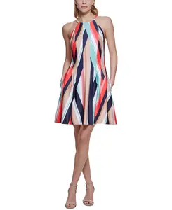 Vince Camuto Women's Halter Neck Fit & Flare Dress