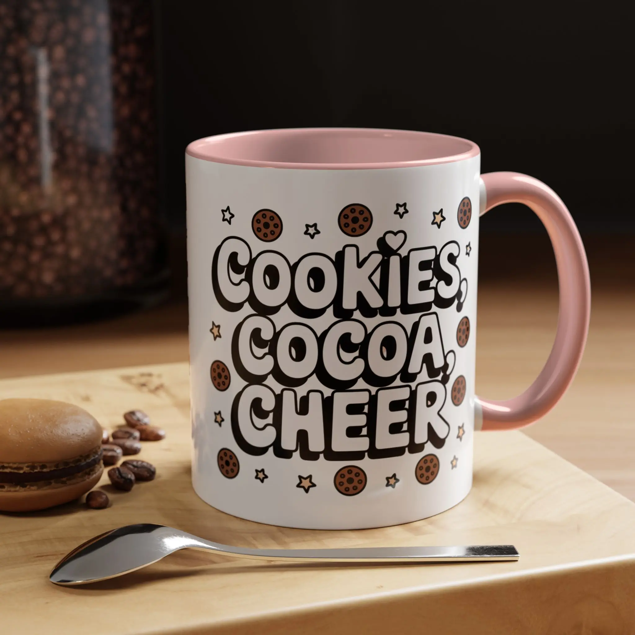 Cheerful Cookie Mug - Perfect Gift for Cookie Lovers, Holiday Cheer, Cozy Vibes, Hot Cocoa Lovers, Fun Kitchen Decor
