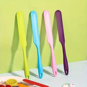 2-piece Set of Silicone Multi-color Scraper, High Temperature Resistant, Suitable for Baking Cake Making, Suitable for Pots, Bowls, Cans Bakeware