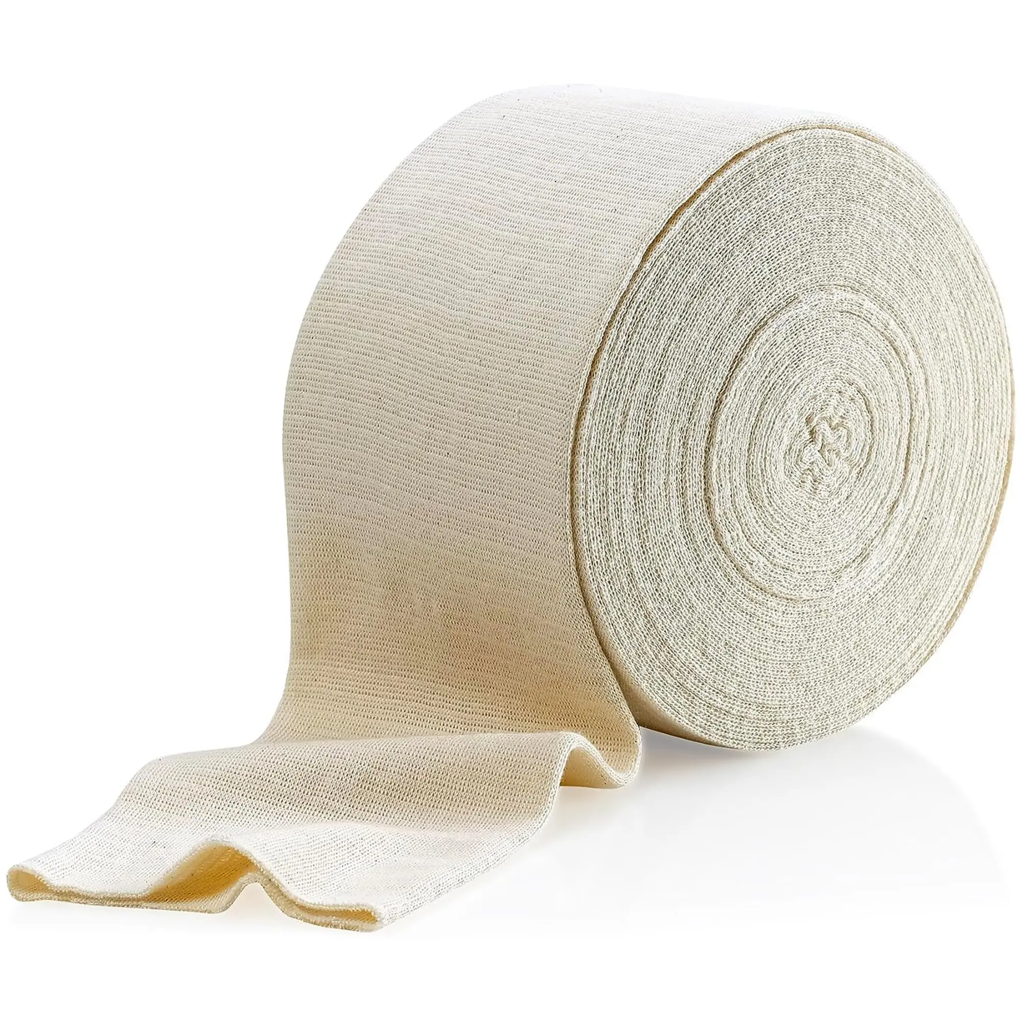 Elastic Tubular Support Bandage, 10M Box - Natural Color for Large Knee Support Bandage - Medium Thigh, Cotton Spandex Knee Wrap Knee Strap
