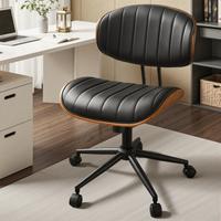 Black Strip PU&WOOD without Armrest