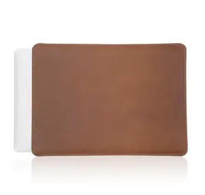 Leather Macbook Sleeve Saddle Brown