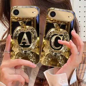 Golden letter D Phone case Cover suitable for iPhone 17 Air/17 Pro/17 Pro Max/12 Pro Max/11/11 Pro Max/12 Pro/13 Pro/13 Pro Max/14 Pro/14 Plus/14 Pro Max/15 Plus/15 Pro Max/16e/16/16 Pro/16 Plus/16 Pro Max Golden glass protective case