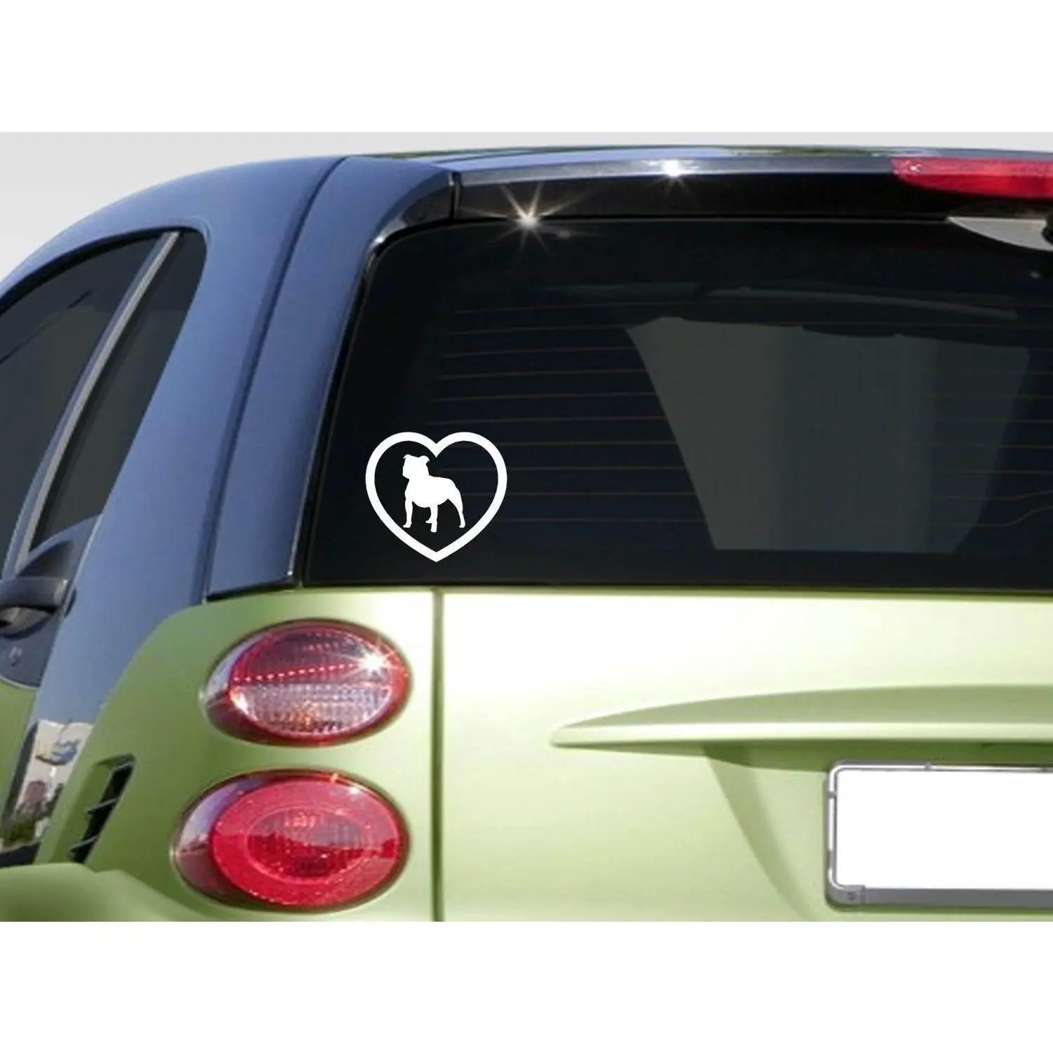 Heart Staffordshire bull terrier *F339* sticker decal staffy bull amstaff