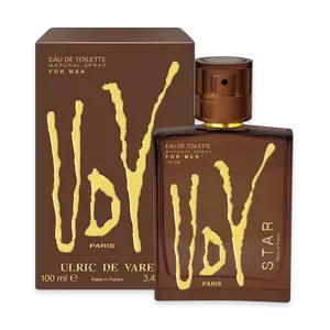 Ulric De Varens Star Eau De Toilette for Men - Captivating, Enchanting, and Luxurious- Woody and Nutty Notes, Spiceful, Pineapple - For the Self-Confident and Virile Man - 3.4 Fl Oz