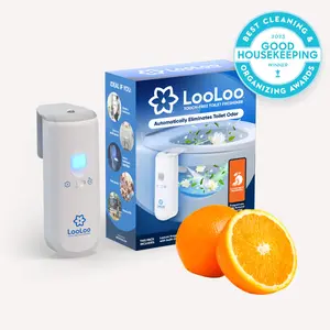 LooLoo 3.0 Touch Free Toilet Freshener, Automatic Touchless Toilet Air Freshener Spray for Bathroom Starter Kit with Toilet Light & Deodorizer Eliminator Fragrance Scented Bowl