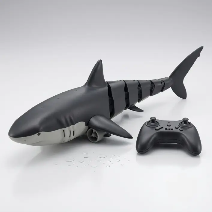 AOTAROW 1:18 Scale Remote Control Mosasaurus Toy, 2.4GHz Electric RC Toy with Lights, Spray Function, Realistic Swimming Action for Kids Ages 6-12
