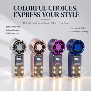 Mini Handheld Fan, USB Powered High Wind Portable Small Fan, Silent Design with Digital Display, Rechargeable, Long Battery Life, Elegant Design