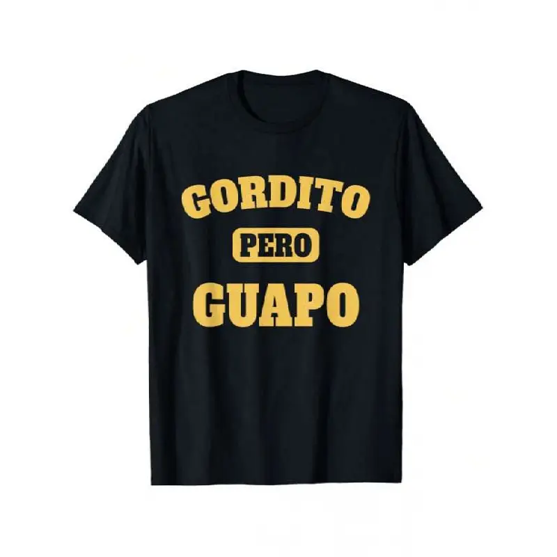 Men's Plus Size Oversized Vintage Graphic Short-Sleeve Print T-Shirts - Streetwear, Casual, Spanish-Inspired, Spring New Arrivals, Comfortable, Breathable, Easy-to-Match, Stylish