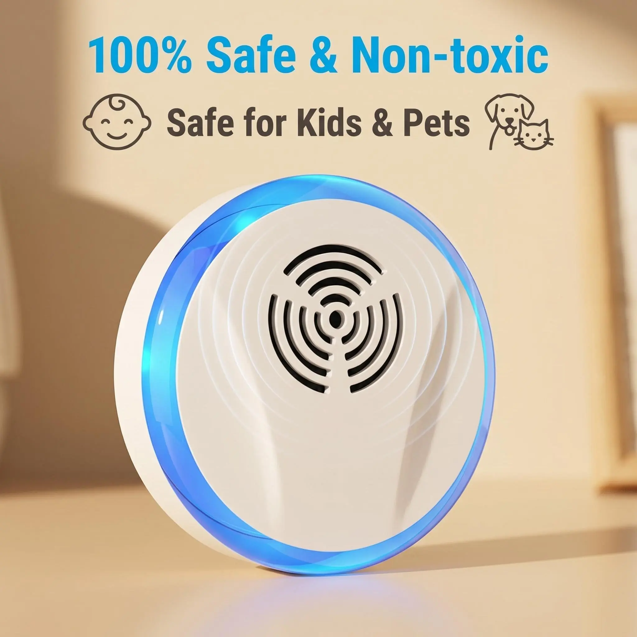 Plug-In Ultrasonic Pest Repeller, Safe & Silent for Home Use, Non-Toxic for Kids & Pets