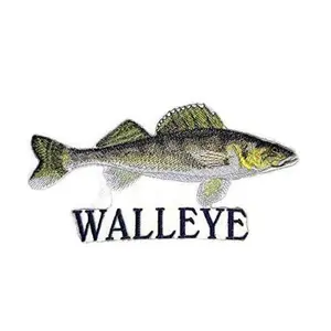 Nature's Magic Beautiful Custom Fish Portraits [ Walleye Fish with Name] Embroidered Iron On/Sew Patch (6.86" x 3.7") Made in USA