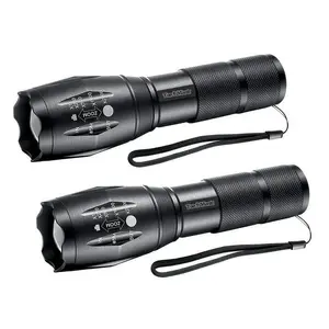 TorchMastr MK-1 LED 2 Pack Flashlights - Mini Camping Flashlights with High Lumens, 5 Modes, Zoomable Beam - Powerful, Bright, and Versatile Tactical Flash Light for Outdoor and Home Use light mode