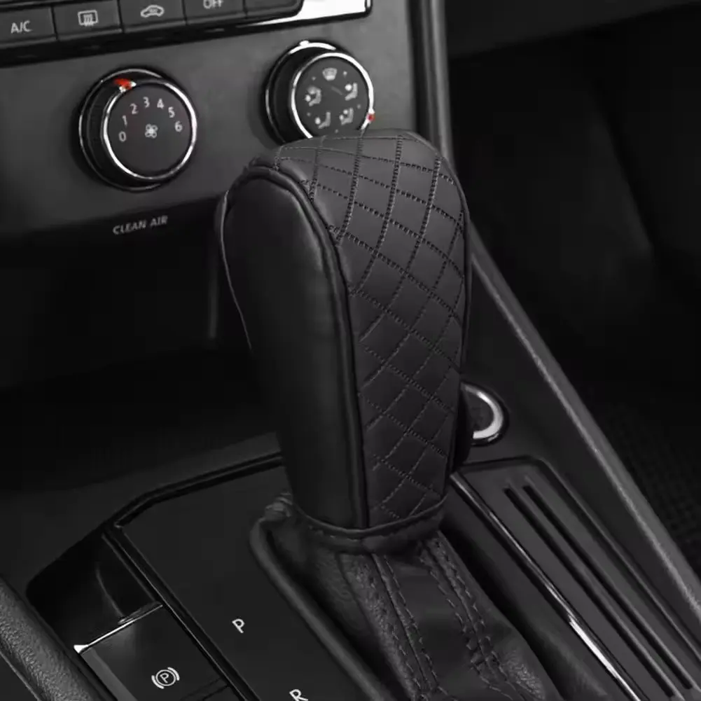 High Quality Car Shift Handle Cover PU Leather Non-slip Wear-resistant Universal Car Automatic Gear Sheath Car Decoration Shift Lever Cover