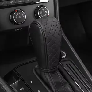 High Quality Car Shift Handle Cover PU Leather Non-slip Wear-resistant Universal Car Automatic Gear Sheath Car Decoration