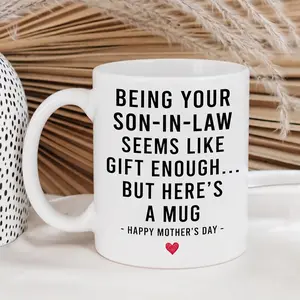 Mother's Day Gift Idea For Mom, Being Your Daughter In Law, Son In Law Mug, Mother's Day Gift Idea For Mom, Funny Coffee Cup with Name, Custom Mug