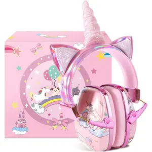 L-HPS013  Unicorn Noise Cancelling Earmuffs | 25dB Hearing Protection for Sensory Sensitivity & Focus | Adjustable Sound Blocking Headphones for Concerts, Travel & Calming | Age 1+ Gift Set