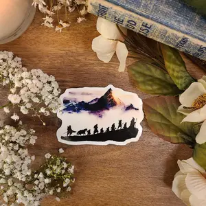 The Fellowship Middle Earth LOTR Vintage Sticker, Lord Of The Rings Tolkien Hobbit Movie Stickers