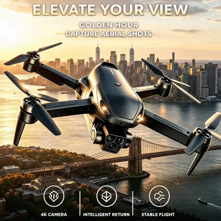 2026 M8 Pro Drone EIS Camera, GPS & 5G WiFi FPV, Brushless Motor, Optical Flow Hover, Smart Obstacle Avoidance, Auto Return, 360° Stunt Roll, Dual Batteries Included