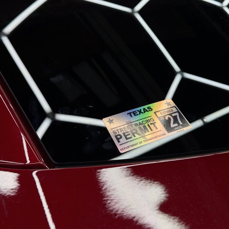 NEW 2027 Street Racing Permit Car Sticker - All 50 States Available