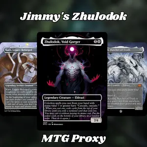 MTG Proxy 100+ Cards – Jimmy’s Zhulodok – Colorless Eldrazi Cascade & Big Mana Ramp Strategy – Explosive Artifact Synergy EDH Commander Deck – Premium Fantasy Gift for Card Game Fans