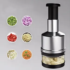 Multifunctional Garlic Chopper, Stainless Steel Blade Vegetable Chopper, Easy To Clean Kitchen Tool for Home Picnic Meal Prep, Vegetable Food Chopper