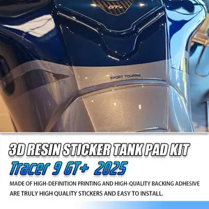 9gt Ceramic Ice-Motorcycle Tank Protector, Tracer 9 Gt Tank Pad Sticker, Durable & Stylish Design, Perfect Fit for Your Ride